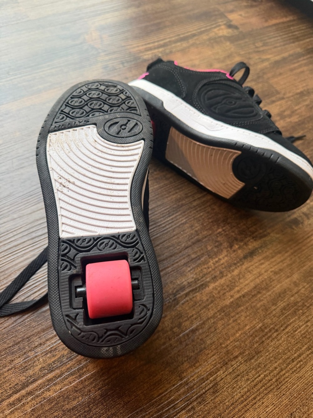 Heelys Black and Hot Pink Kid’s Skate Sneakers - Picture 2 of 4